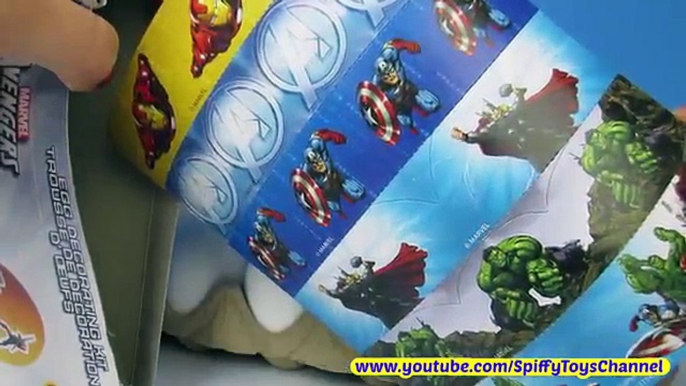 Coloring Easter Eggs with Avengers Stickers | Spiffy Toys Channel