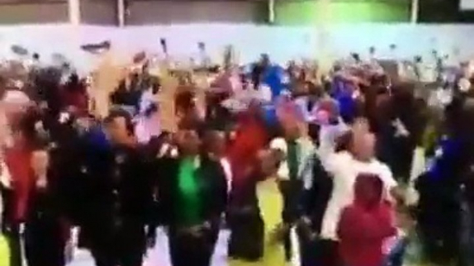 South African pastor, Motsoeneng Mboro asks his church members to remove their pants, wave it in the air and hold their private parts for prayers