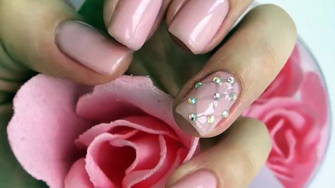 Дизайн Ногтей Стеганый Маникюр ( сеточка, Стразы) (Nail Art Designs)