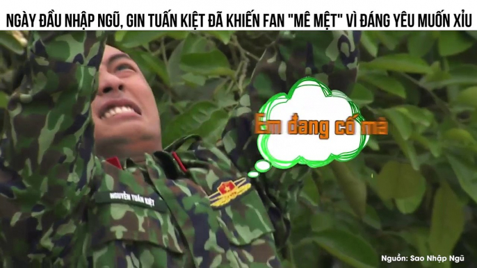 Ngày đầu nhập ngũ, Gin Tuấn Kiệt đã khiến fan thích mê vì đáng yêu muốn xỉu