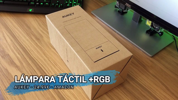 Aukey - Lámpara Táctil LED + RGB LT-T6 // Unboxing + Review en Español