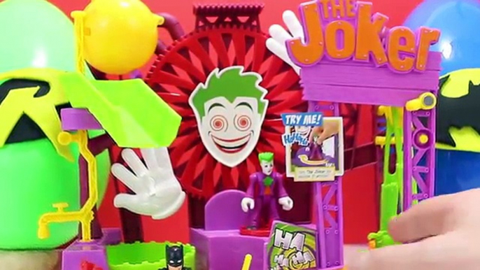 Batman Toys & Eggs JOKER LAFF FACTORY Imaginext by Toypals.tv