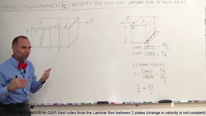 Physics - Fluid Dynamics (13 of 25) Viscosity & Fluid Flow: Laminar Flow Between Plates