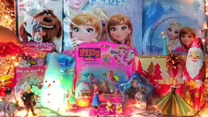 FROZEN Filly Ponies Disney Princess Belle Hello Kitty Kinder Surprise Eggs Unboxing