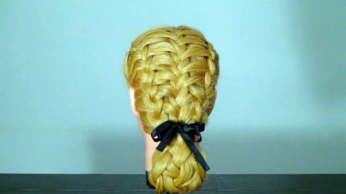 Прическа с плетением на длинные волосы. Braided hairstyle tutorial (3) (2)