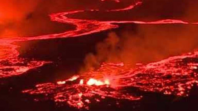 Stunning Aerial Footage Shows Overnight Eruption at Kilauea Volcano