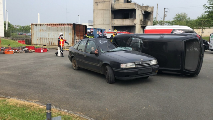 Épreuves complexe de secours routier réalisée par les sapeurs pompiers de l’Orne