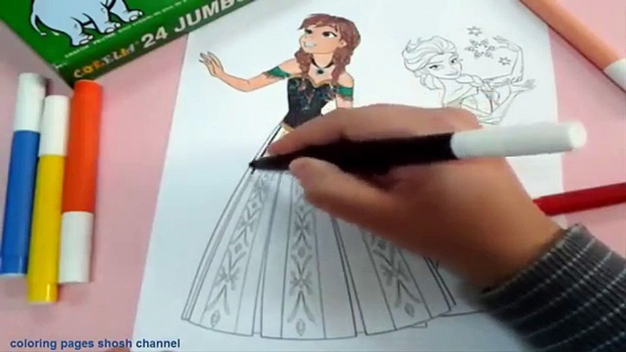 speed coloring - How to color frozen coloring pages - colouring pages for kids