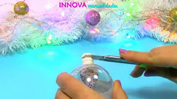 Manualidades Navidad: BOLA o GLOBO de nieve con LUZ - Innova Manualidades