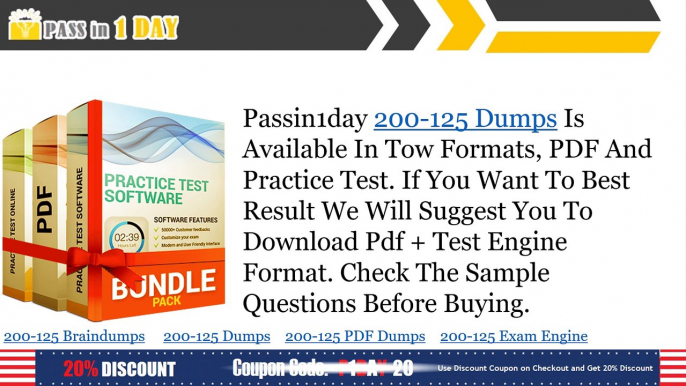 Pass your Cisco 200-125 PDF With 200-125 Exam Dumps