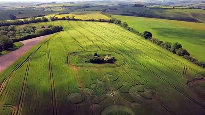 Círculo de las cosechas en  Cerne Abbas Dorset (Inglaterra)