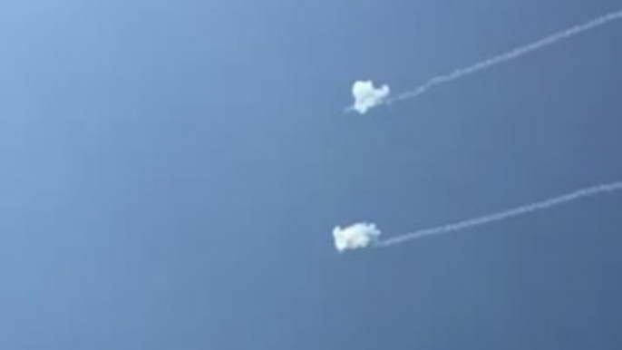 Iron Dome Intercepts Missiles in Skies Over Sderot