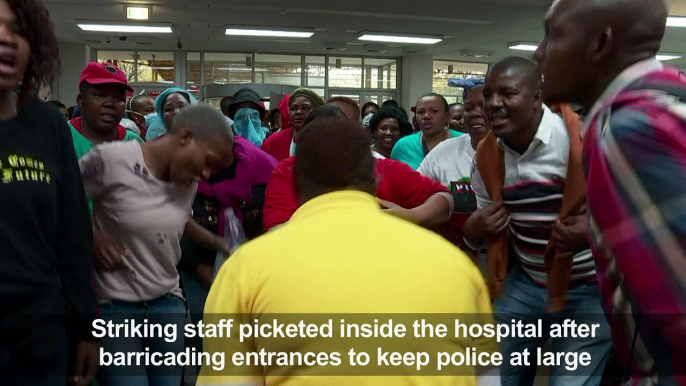 Protests paralyse top Johannesburg hospital