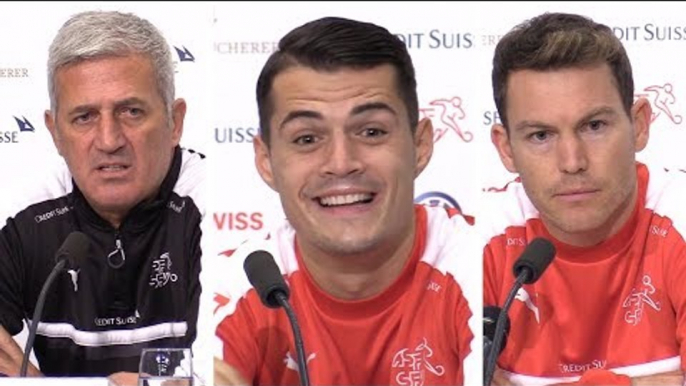 Vladimir Petkovic, Granit Xhaka & Stephan Lichtsteiner Full Presser - Switzerland v Northern Ireland