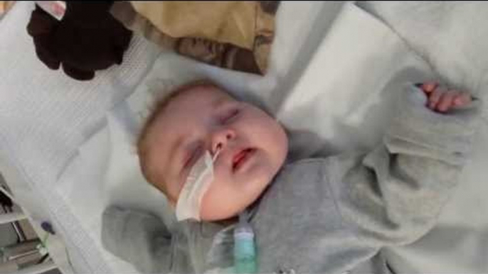 Amazing baby Oscar Tasker whose heart defect healed on its own.