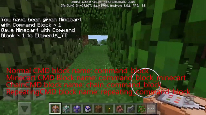 Minecraft PE How to use Command Blocks (repeating, chain, impulse) [MCPE 1.0.5 UPDATE TUTORIAL]