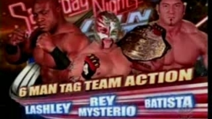 Wwe - batista, rey mysterio & bobby lashley vs booker t,