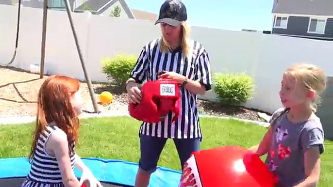 Kids Try Giant Boxing