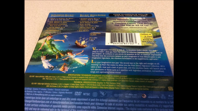 Critique du film Peter Pan Signature Collection en combo Blu-ray/DVD