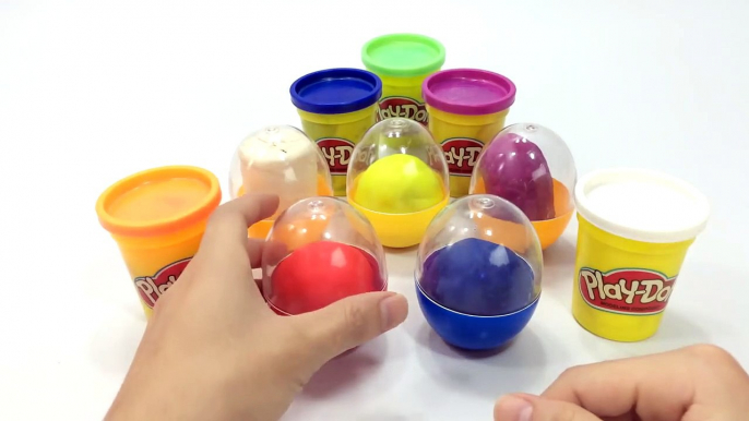 Colors Surprise Eggs With Mickey Mouse and Play Doh for Children - Colours Finger Family for Kids