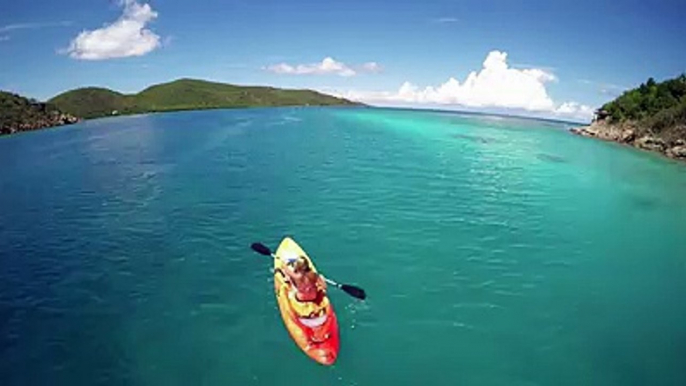 Cheers to green hillsides, perfect waters for paddling, cold island drinks, and breathtaking views. ❤️ British Virgin Islands Tabitha Lipkin Condé Nast Traveler