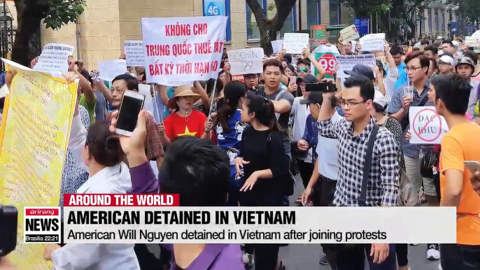 American citizen detained in Vietnam after joining protests