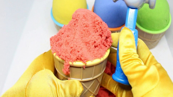 Kinetic Sand Ice Cream Surprise Tools Surprise Toys Fun for Kids Learn colors