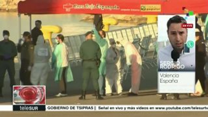 Llegan a Valencia los primeros migrantes rescatados por el Aquarius