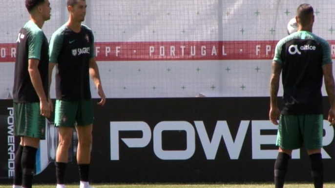 Ronaldo leads Portugal training ahead of last 16 clash