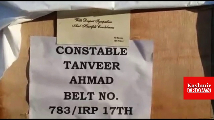 Wreath lying ceremony of police cop Tanveer Ahmad