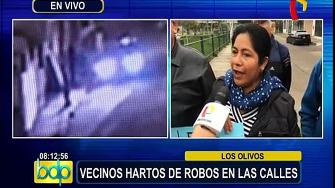 Los Olivos: vecinos cansados por constantes asaltos y robos