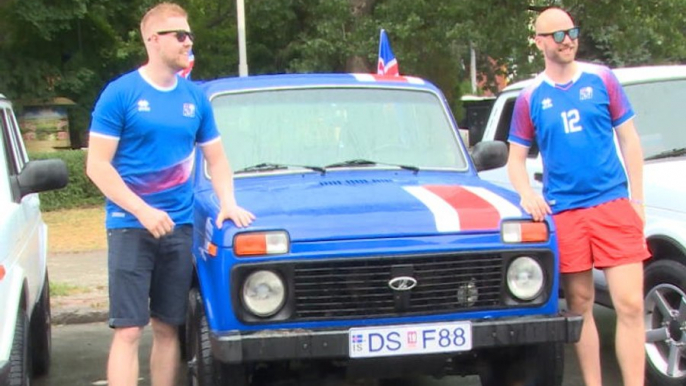 FOOTBALL: 2018 FIFA World Cup: Fan Colour - Icelandic fans' epic Soviet car journey to Russia