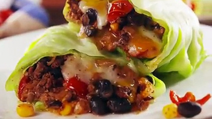 These low-carb burritos are so good, you won't even miss the tortilla. Full recipe: