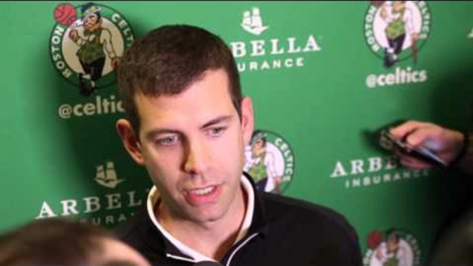 Brad Stevens on Boston #Celtics' Injuries and AAU history with Kevin Garnett