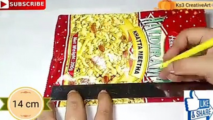 - DIY Best use of waste Snacks packet craft ideas | Reuse Empty Packets | Recycling plastic bagCredit: Ks3 CreativeArtFull video: