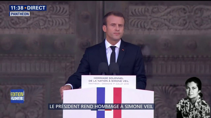 Simone Veil au Panthéon: "La France aime Simone Veil", affirme Emmanuel Macron