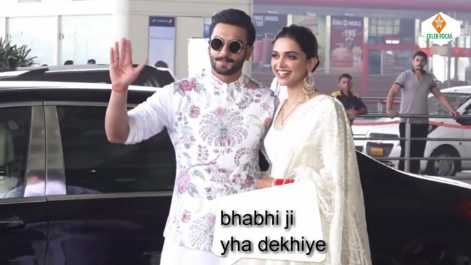 Deepika Padukon With Husband Ranveer The Media Reporter Fun | He Called Deepika Bhabhi JI