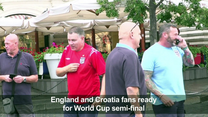 England, Croatia fans ready for World Cup semi-final