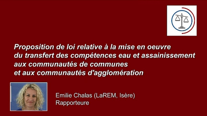 Présentation de la proposition de loi relative à la mise en oeuvre du transfert des compétences eau et assainissement aux communautés de communes et aux communautés d'agglomération  - Lundi 25 juin 2018