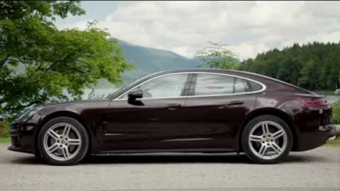 Porsche Panamera 4S Exterior Design in Mahogany Metallic Trailer | AutoMotoTV