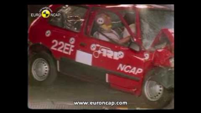 Euro NCAP 20th Anniversary of Life-Saving Crash Tests - Nissan Micra 1997 | AutoMotoTV