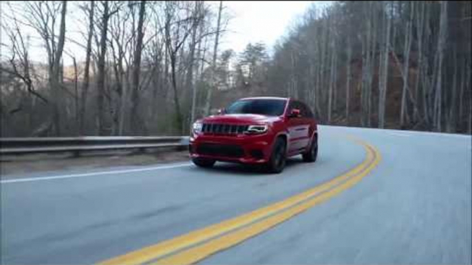 2018 Jeep Grand Cherokee Trackhawk Driving on the Road Trailer | AutoMotoTV