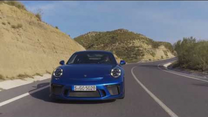 Porsche 911 GT3 Driving in the Country in Sapphire Blue Metallic | AutoMotoTV