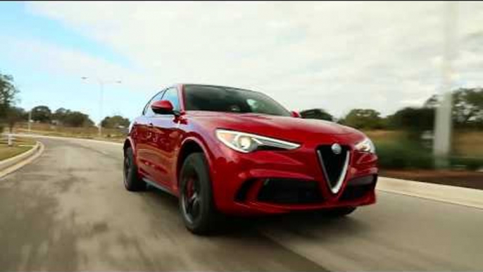 2018 Alfa Romeo Stelvio Quadrifoglio Driving in the city