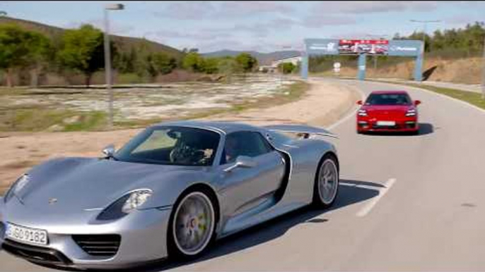 Porsche 918 Spyder & Panamera Turbo S E-Hybrid Sport Turismo in Carmine Red Hybrid Trackdays