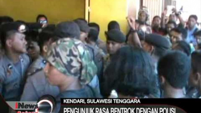 Aksi demonstrasi menuntut upah karyawan di Kendari berlangsung ricuh - iNews Petang 1301