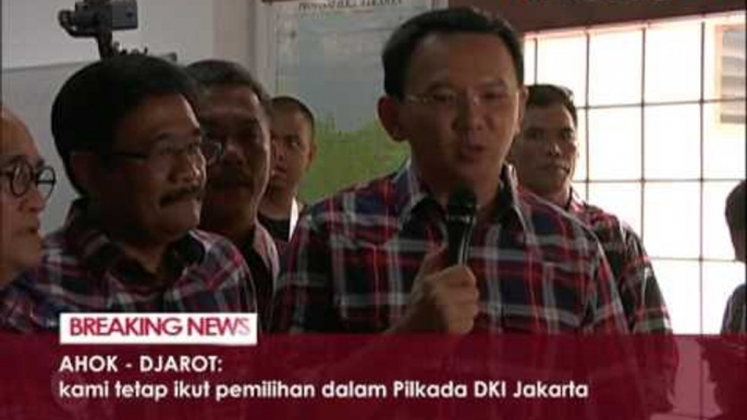 Ahok-Djarot : Kami tetap ikuti pemilihan dalam Pilkada DKI Jakarta - iNews Breaking News 16/11