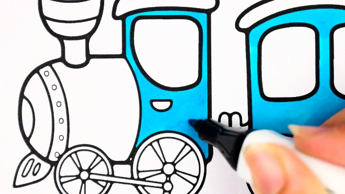 #4 Teach Drawing Train For Children Drawing Train With Colored Markers