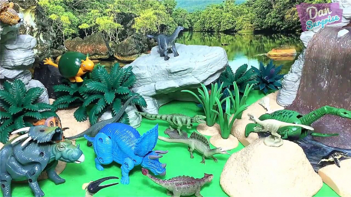 25 DINOSAUR TRANSFORMING EGGS TOYS - Learn Dinosaurs Names T-Rex Triceratops Stegosaurus Spinosaurus