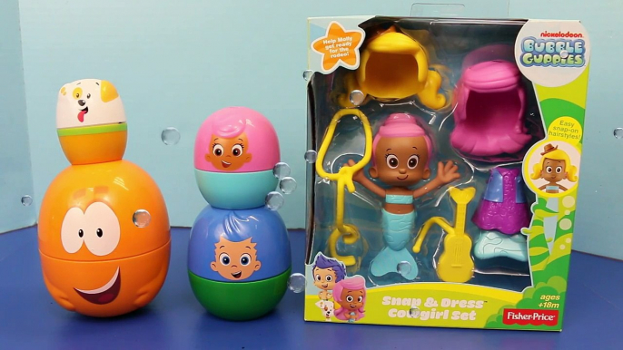 Bubble Guppies Stacking Cups Review With Molly Getting a New Play-Doh Outfit